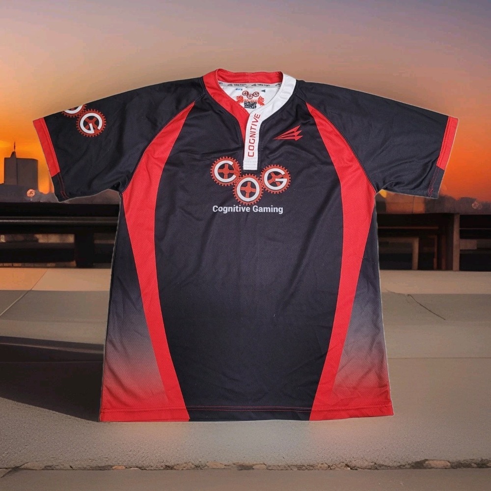 Rare Vintage COGnitive Gaming Esports Jersey XL Triton Custom Rugby Style Defunc